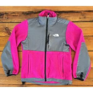 The North Face Polartec Pink Fleece Zip Vaporwave Jacket Womens S 36" Chest